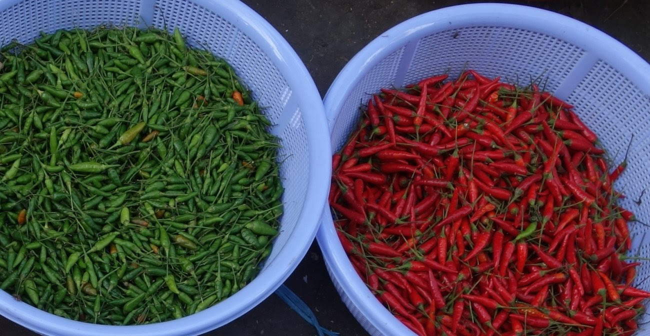 Red And Green Chili Peppers Authentic World Food