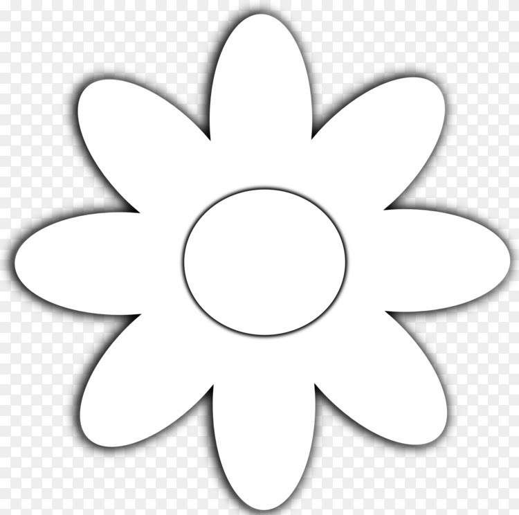 花黑白普通雏菊着色书剪贴画免费svg图形png图片素材免费下载 图片编号 Png素材网