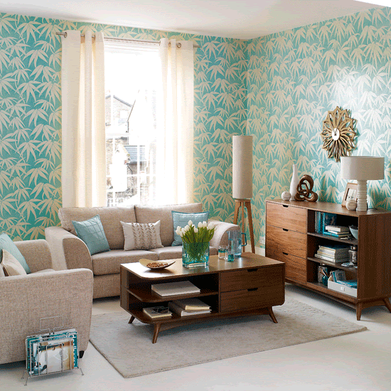 Bold wallpaper living room | Living rooms | Decorating ...