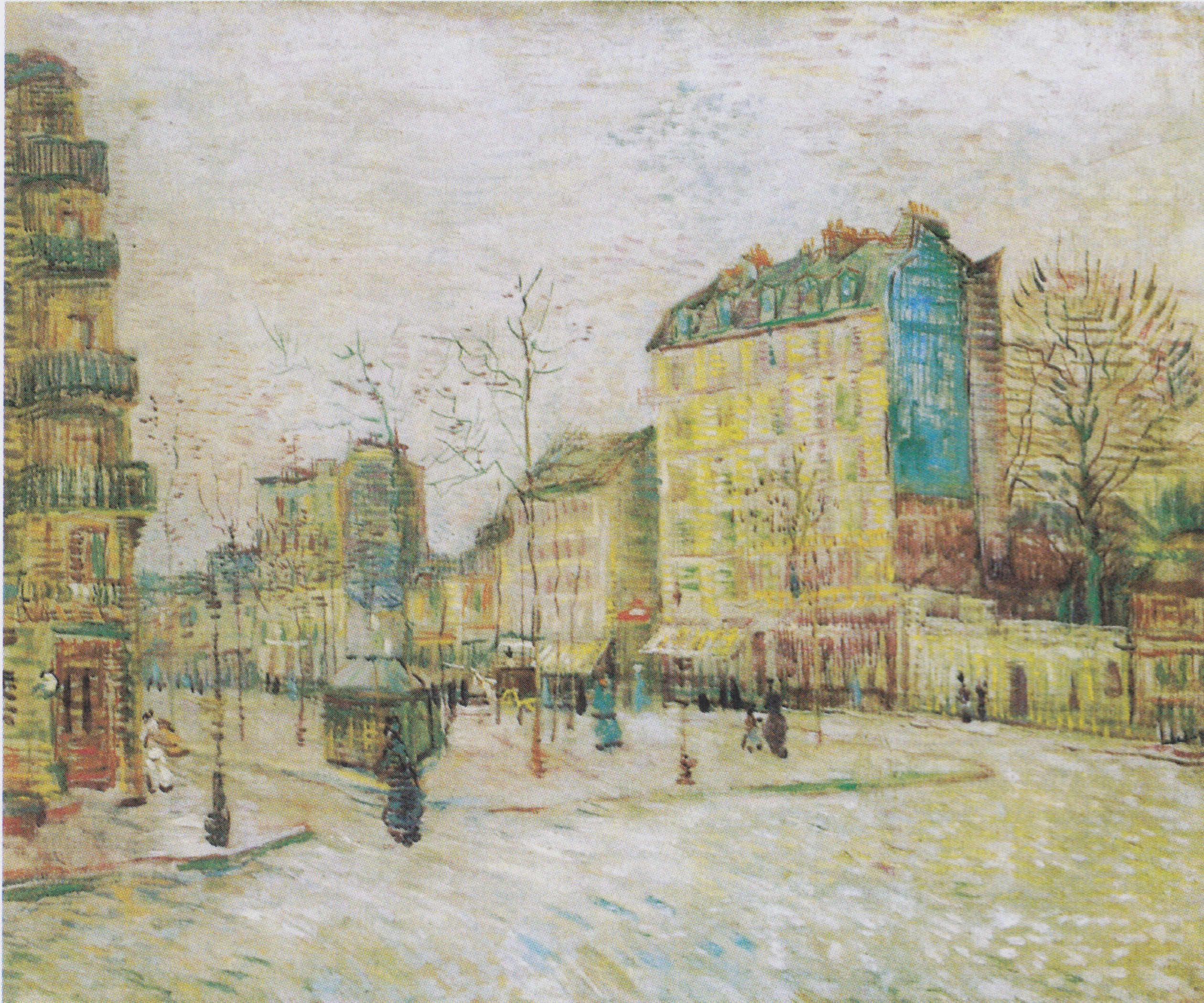 Vincent Van Gogh, Boulevard de Clichy, Paris - 1887, tuval üzerine yağlıboya, 45,5 x 55 cm, Van Gogh Museum