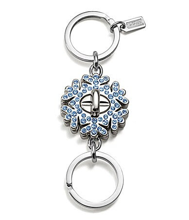 shop all coach coach pave snow flake valet key ring