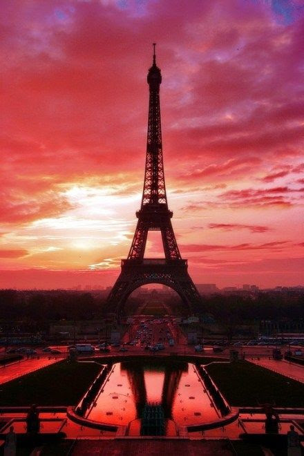 Pink Paris Sunset