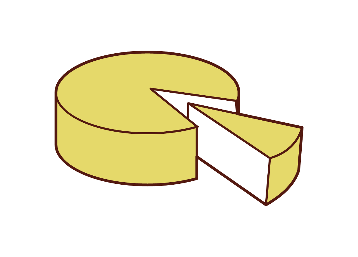 チーズのイラスト フリーイラスト素材 Kukukeke ククケケ