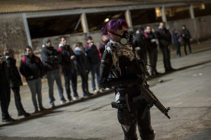 zombies en madrid por el estreno de resident evil