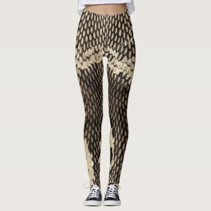 Dark Snake Skin Print Leggings