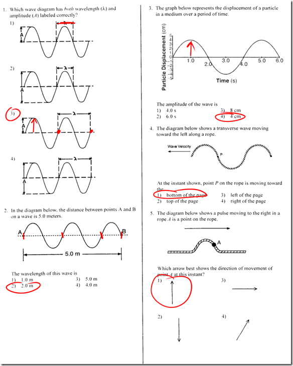 Wave Vocab WS Answers - Regents Physics