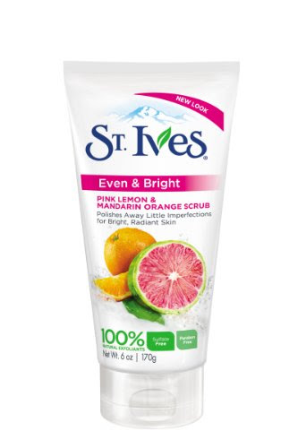 St. Ives Even and Bright Pink Lemon and Mandarin Orange Scrub, 6 Fluid Ounce