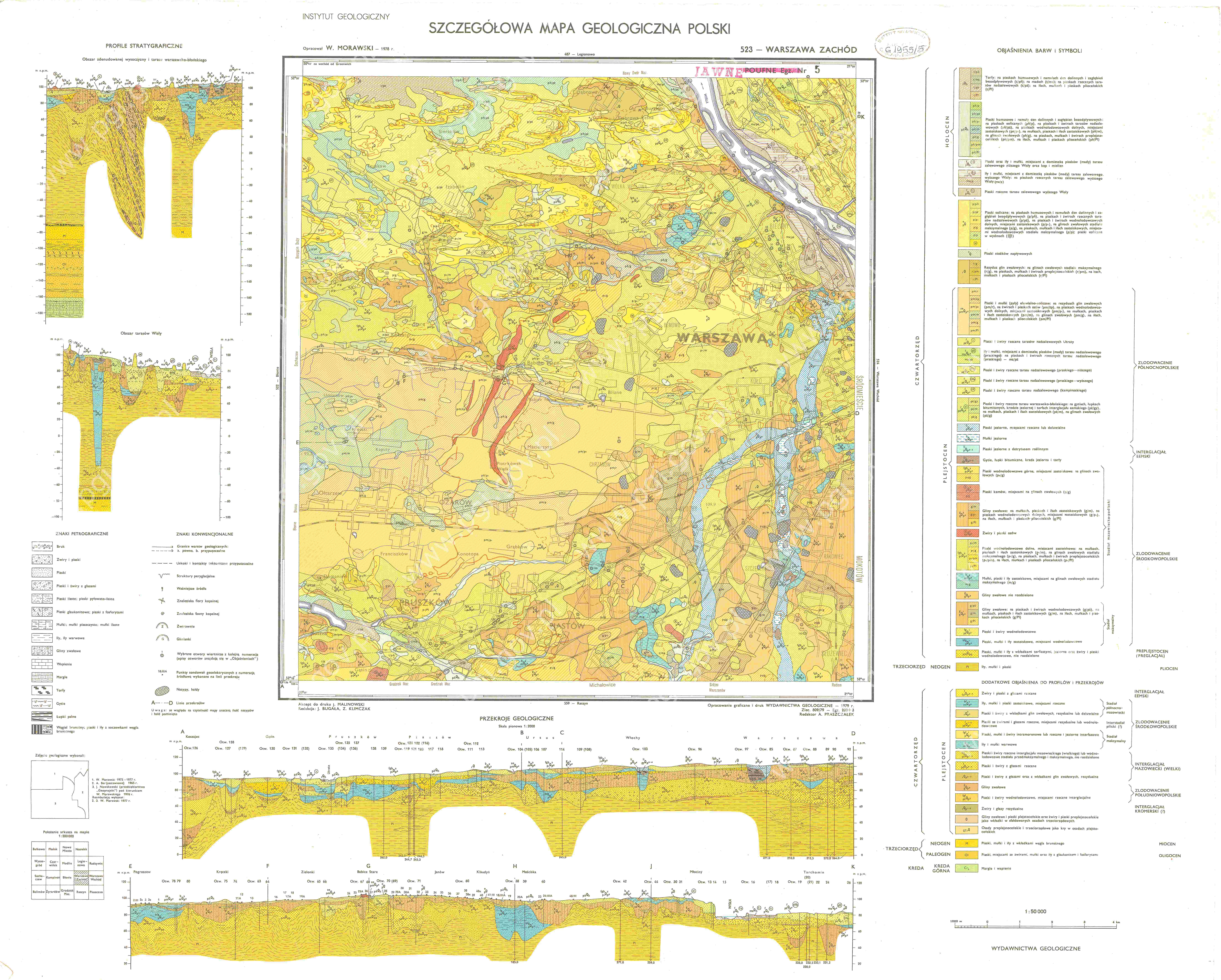 geologiczna mapa warszawy Szczegółowa Mapa Geologiczna Polski 1:50 000 (SMGP) Arkusz 