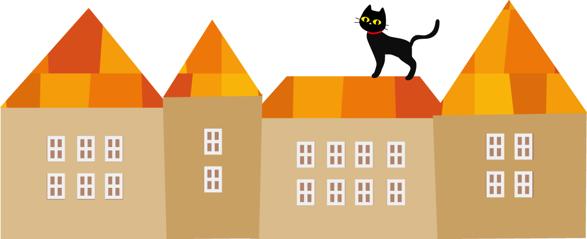 ねこのイラスト ｐｏｐな黒猫 無料イラスト フリー素材