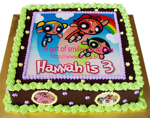 Birthday Cake Edible Image Powerpuff Girls Ai-sha Puchong Jaya