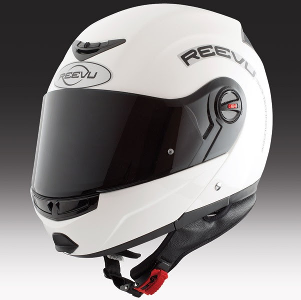 Reevu FSX1 Flip Modular Motorcycle Helmet Rear View Bike Scooter Black White | eBay