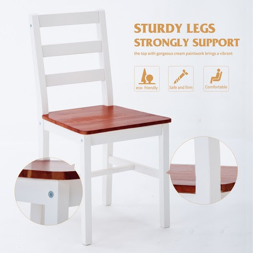 5 Pcs Pine Wood Dining Table Set W 4 Chairs Kitchen Dining Room Furniture Lib Fib Ugm Ac Id