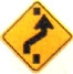 No change to right lane warning