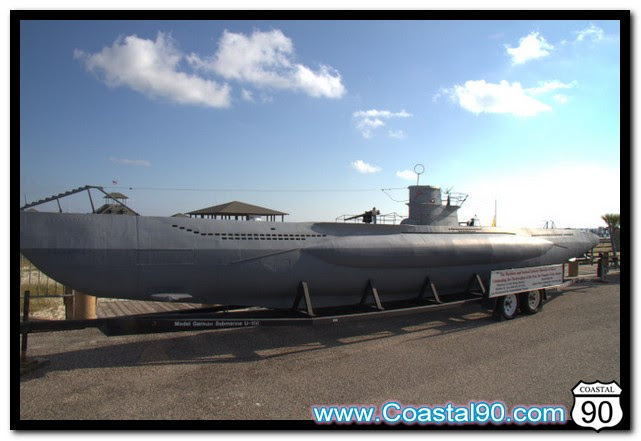 U 166 U Boat Submarine Model On Display On Biloxi Beach Coastal90 Com Mississippi S Gulf Coast Online Guide