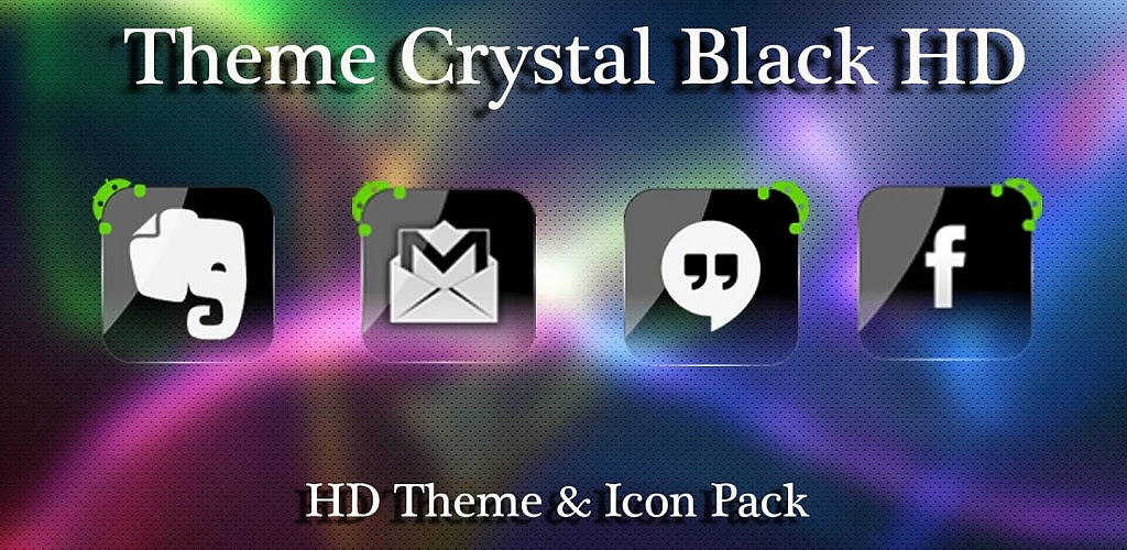 Theme Crystal Black Flat HD v4.8 APK