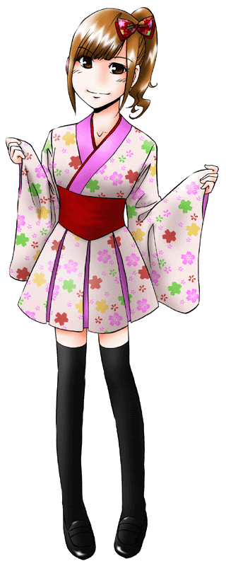 画像 和服 女 イラスト Pngイラスト画像