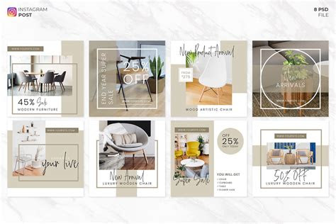 furniture instagram post template instagram post template instagram