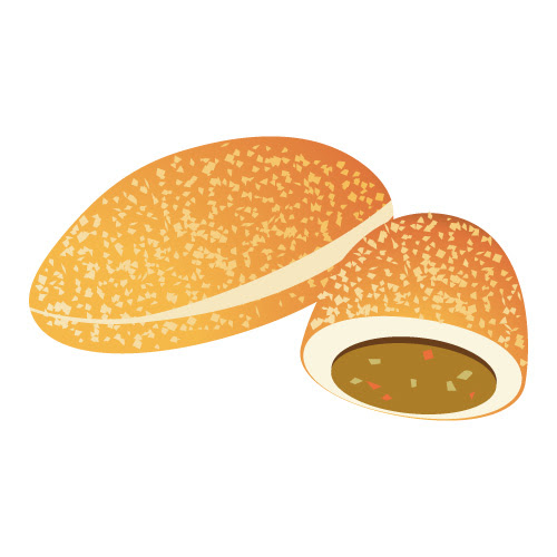 カレーパンのイラスト ただ絵 Net 無料 商用可 Aiファイルも取り扱う フリーイラストサイト