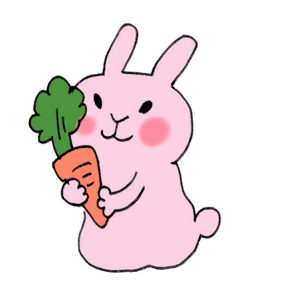 にんじんを持つうさぎのイラスト かわいいフリー素材が無料のイラストレイン