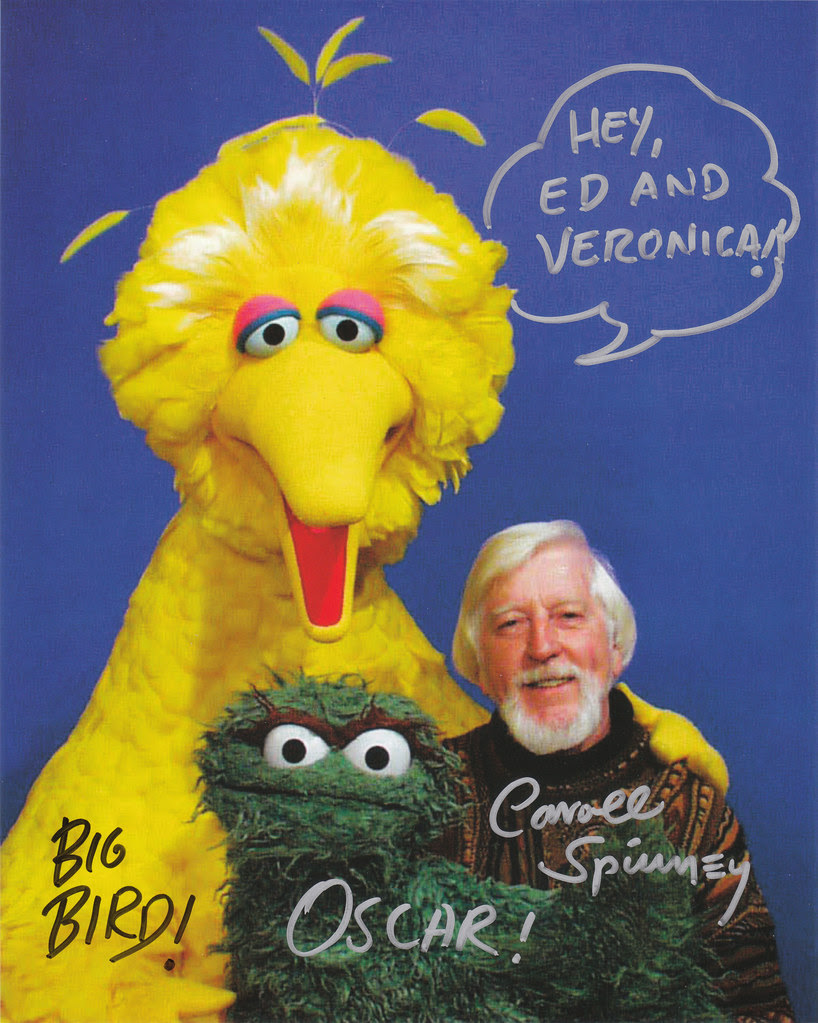 Carrol Spinney Sesame Street Big Bird Oscar muppet autograph
