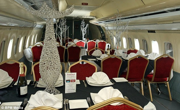 Grand plans: The owners will host a charity event on the plane this summer before they start to look at expanding