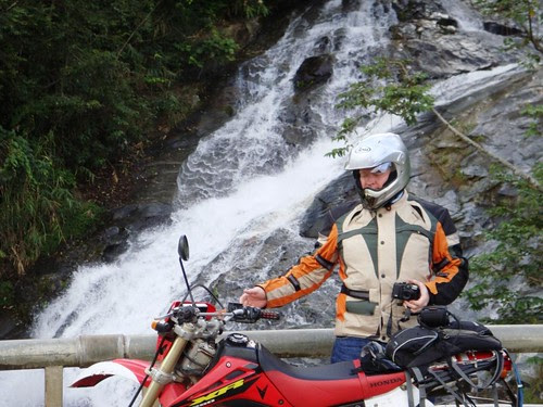 Dave & waterfall, Vietnam