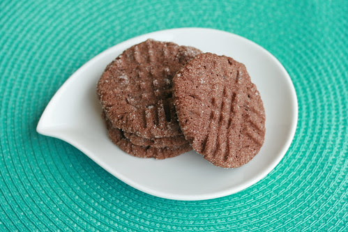 Cocoa Peanut Butter Crisscross Cookies