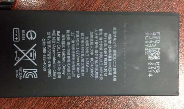 Apple iPhone 6, batteria