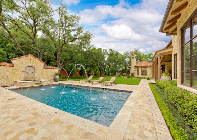 Private Residence - Mediterranean Tuscan mediterranean-pool