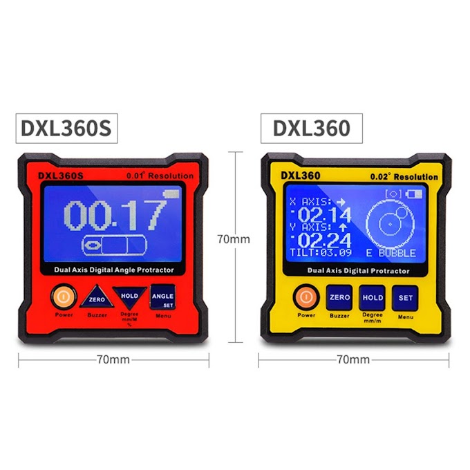Review DXL360S Dual-axis Digital Display Level Gauge Angle Protractor Electronic Inclinometer Angle Meter Mini Level Magnetic Base