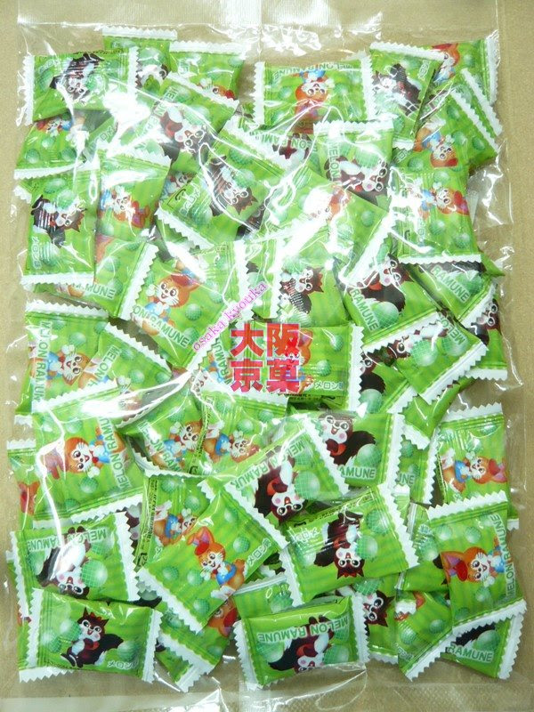 【メール便送料無料】大阪京菓ZRカクダイ製菓 ミニクッピーラムネメロン味200g〔444円〕×1袋 +税