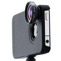iPro Lens System for Apple iPhone 4 & 4S with Cases, Handle, Fisheye & Wide-Angle Lenses