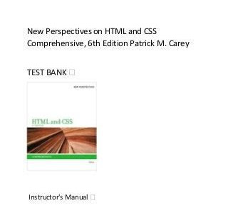 Download Ebook NEW PERSPECTIVES HTML AND CSS 6TH EDITION SOLUTIONS iBooks PDF
