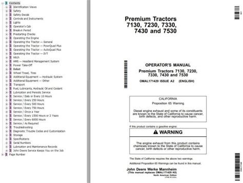 PDF John Deere 7530 Premium Service Manual