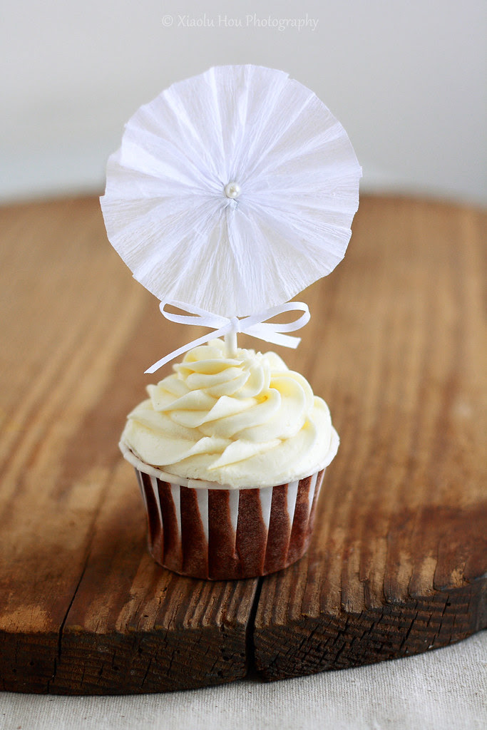 Crepe Paper Rosette Cupcake Toppers