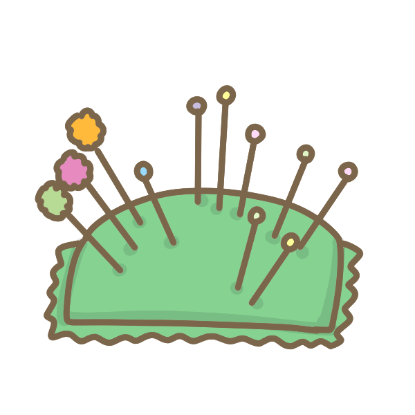 マチ針のイラスト かわいいフリー素材が無料のイラストレイン