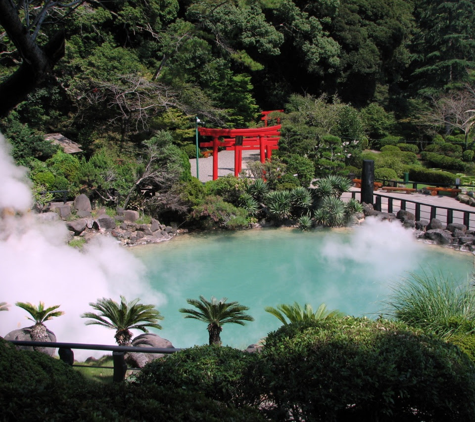 壁紙 海地獄 別府温泉 のスマホ壁紙960x854 Beppu Umi Jigoku 002 Jpg 壁紙box