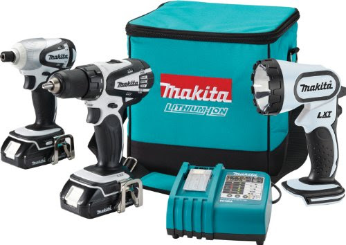 Makita LCT300W 18-Volt Compact Lithium-Ion Cordless 3-Piece Combo Kit