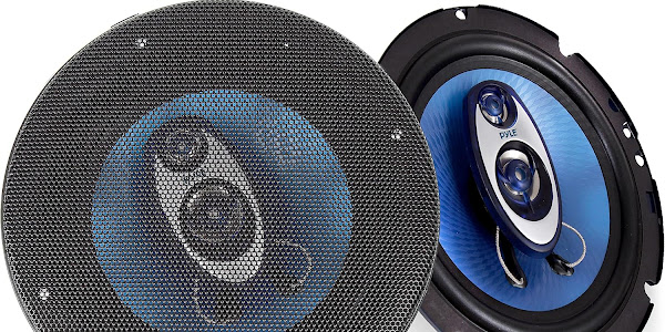 6.5" Three-Way Sound Speaker System - 180 W RMS/360W Power Handling w/ 4 Ohm Impedance and 3/4'' Piezo Tweeter for Car Component Stereo, Round Shaped Pro Full Range Triaxial Loud Audio - Pyle PL63BL