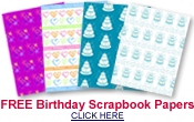 free birthday scrapbook paper designs