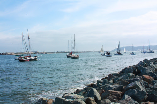 boats at shelter island in san diego