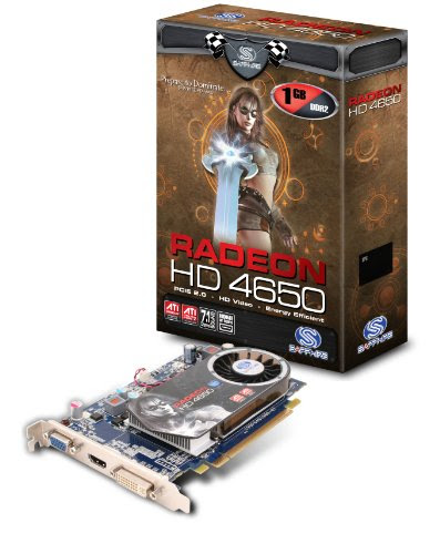  Sapphire ATI Radeon HD 4650 Grafikkarte (PCI-E, 1024MB GDDR2 Speicher, VGA, DVI-I, HDMI-Ausgang, 1 GPU)