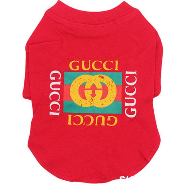 グッチ 犬服 ドッグウェア 犬用tシャツ ブラント ペット服 Gucciロゴtシャツ パロディ洋服 ペット用