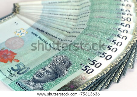 malaysian currency - RM50 - stock photo