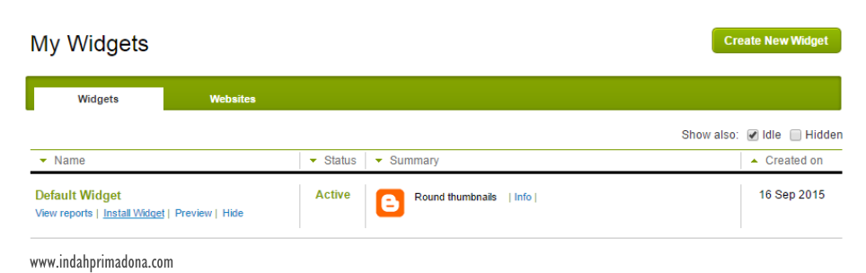 indahprimadona.com, cara membuat link artikel terkait, widget for blog, engageya