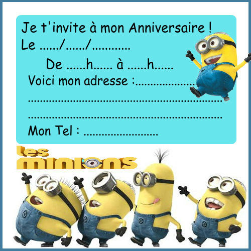 Carte D Anniversaire Animee Les Minions Tasyafiolarara Blog