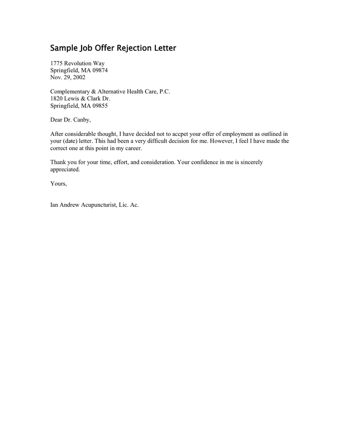 Job Offer Acknowledgment Letter In Word And Pdf Formats Page 3 Of 4