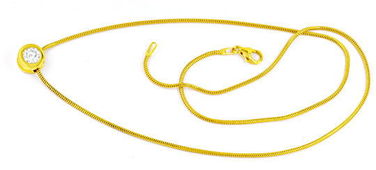 Originalfoto BRILLANT-KOLLIER 18K 0.52ct SCHLANGEN-KETTE LUXUS! NEU!