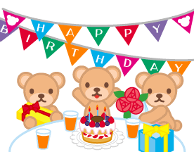 フリー素材 無料イラスト ふぁんし ぱ つ しょっぷ 季節 イベント 誕生日のイラスト バースデー