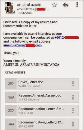 Lelaki Ini Beri Contoh Permohonan Kerja Melalui Email Dan Dia Telah Berjaya Jom Jadikan Panduan